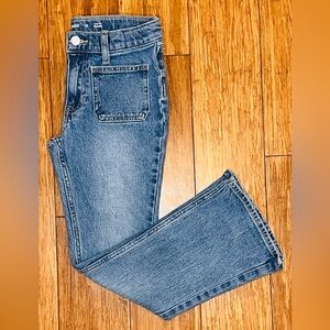 Flared jeans, girls size 10, medium wash